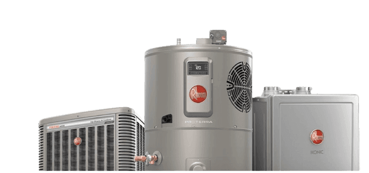 Modern residential water heater in a clean utility room — Are Rheem water heaters the best?